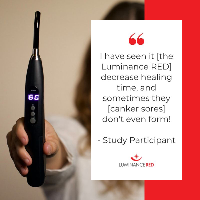 Graphic: Real-World Study on the Luminance RED for Canker Sores