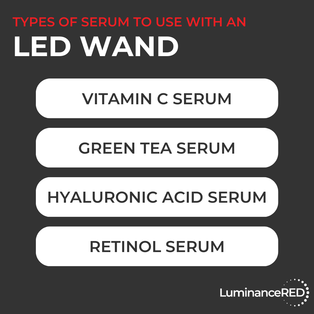 Infographic: What’s the Best Serum to Use With Your LED Wand?