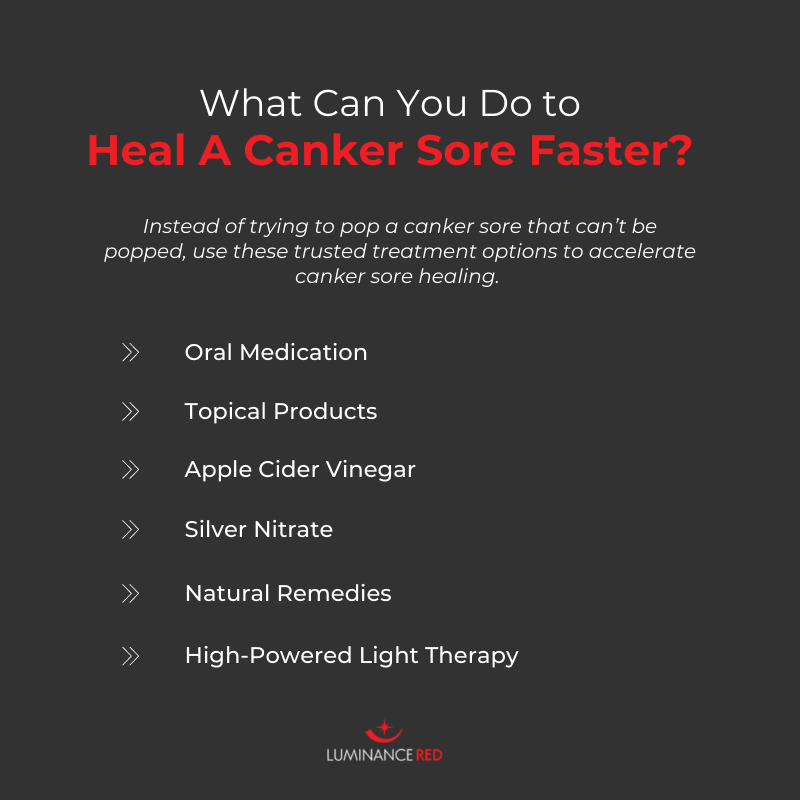 can you pop a canker sore