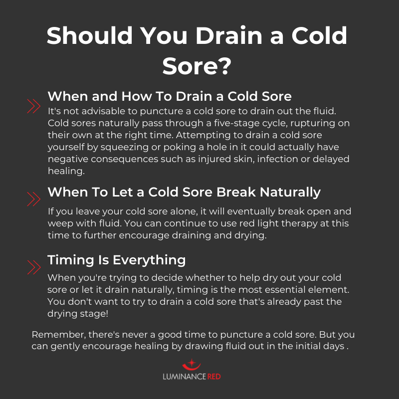 Should You Drain a Cold Sore?