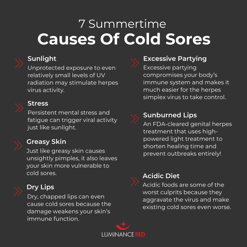 summer causes of cold sores