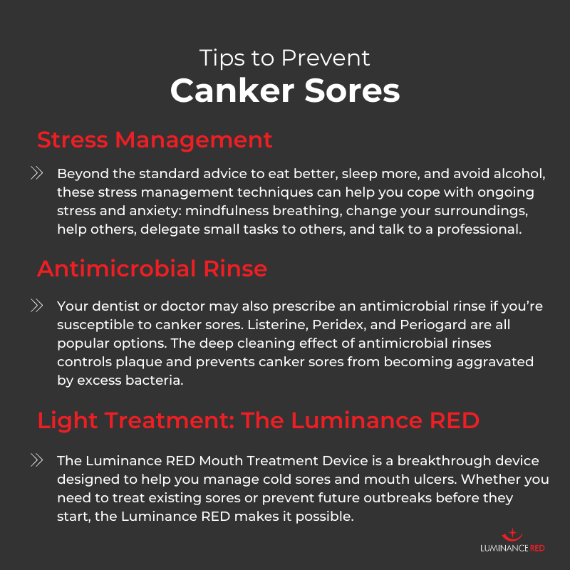 canker sores from stress