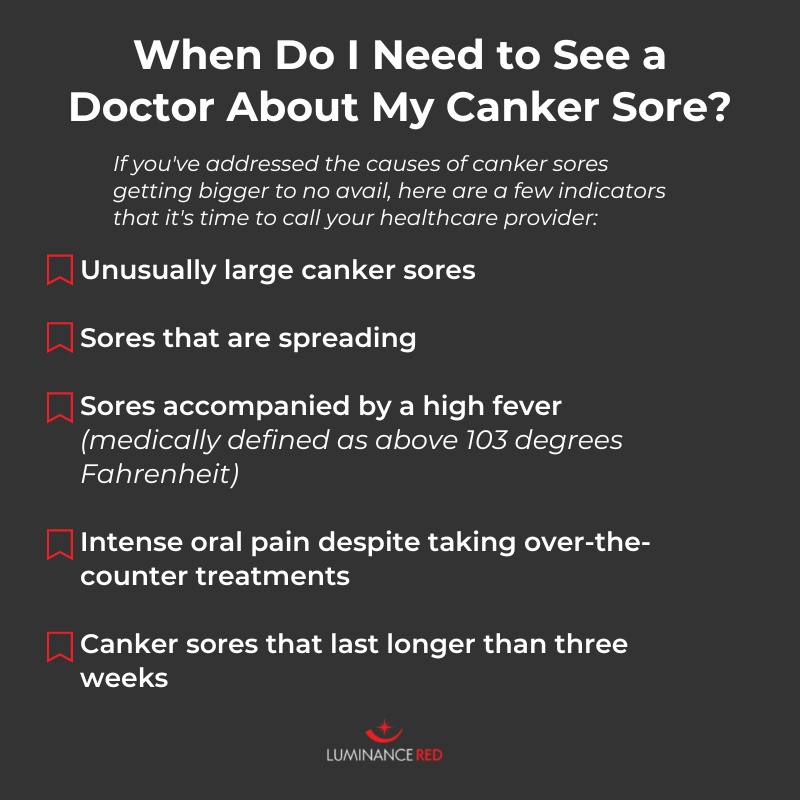 Here we cover what to do if your canker sore keeps getting bigger and what might be causing it.